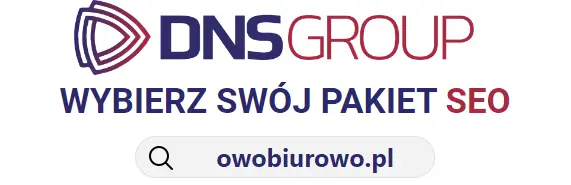 Schemat Pakietu SEO DNS Group, elementy wdrażane systematycznie w sklepach klientów